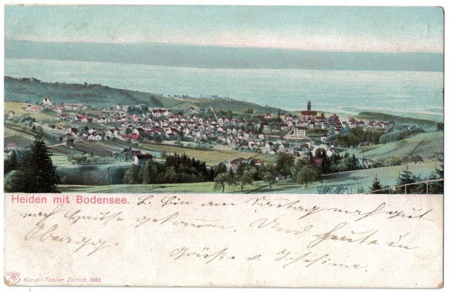 Cartoline postali: Heiden mit Bodensee, gelaufen 1907 – Usato da Frauenfeld venduto da POML
