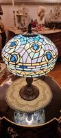Azurblaue Tiffany Lampe, Pfauenauge