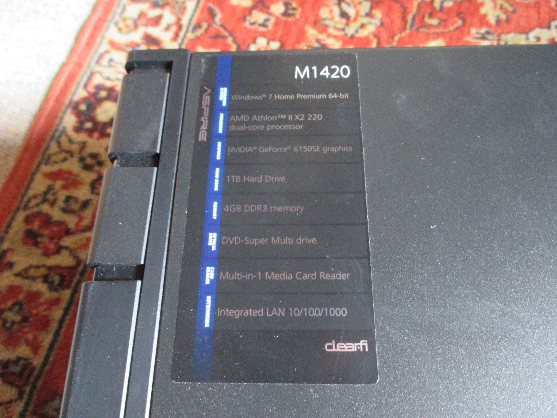 Acer PCs: Acer Aspire M1420   KEINE FESTPLATTE – Defekt aus Flims - Dorf von Stagediver 1