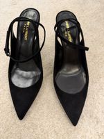 Saint Laurent Black Suede Heels Size 37 - unused