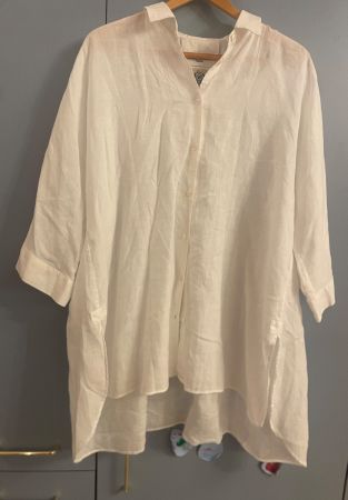 Weisse Max Mara Leinen Bluse super Zustand