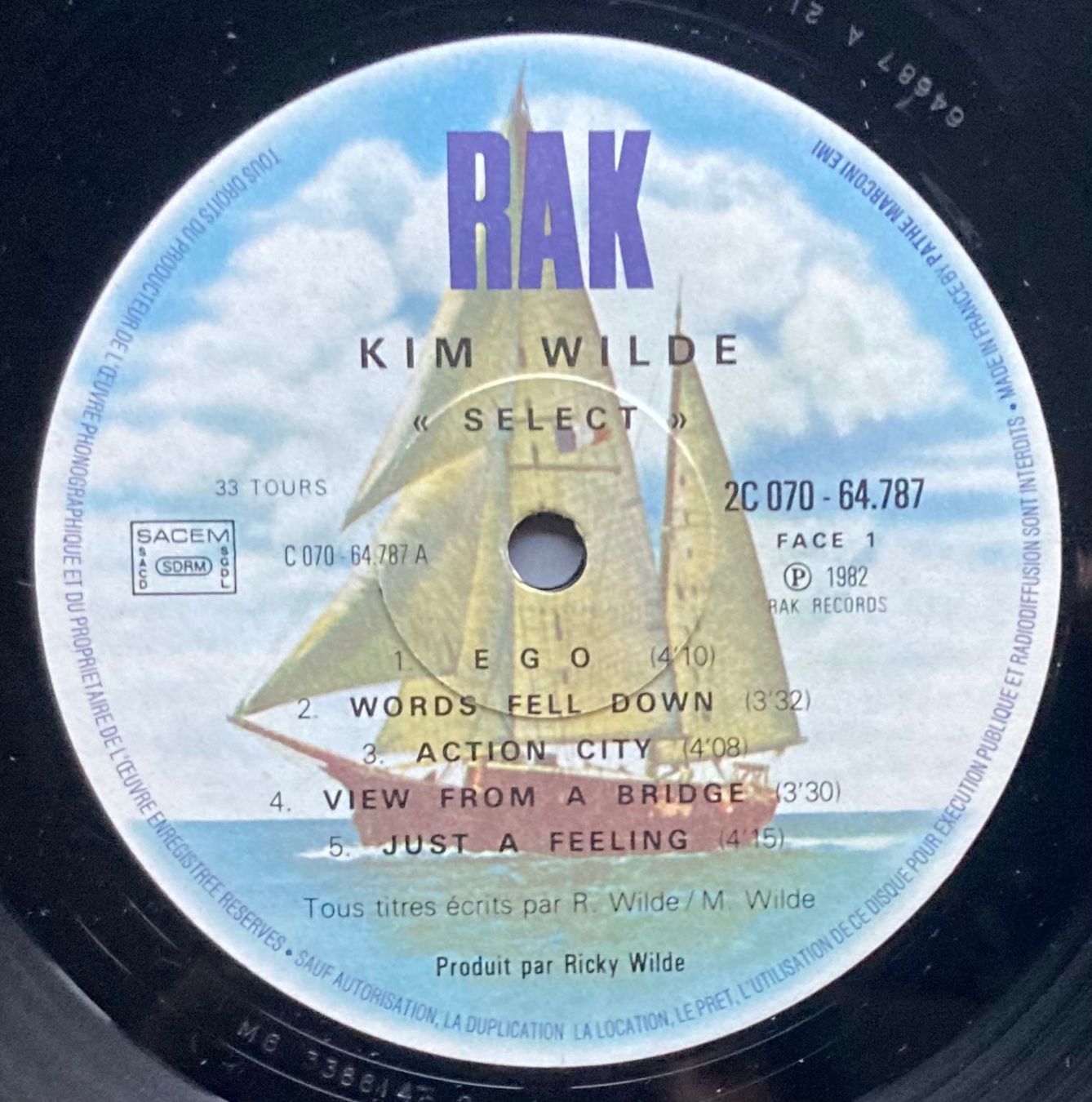 Dischi in vinile: KIM WILDE - SELECT – Usato da Poliez-Pittet venduto da Newtown-Records 3
