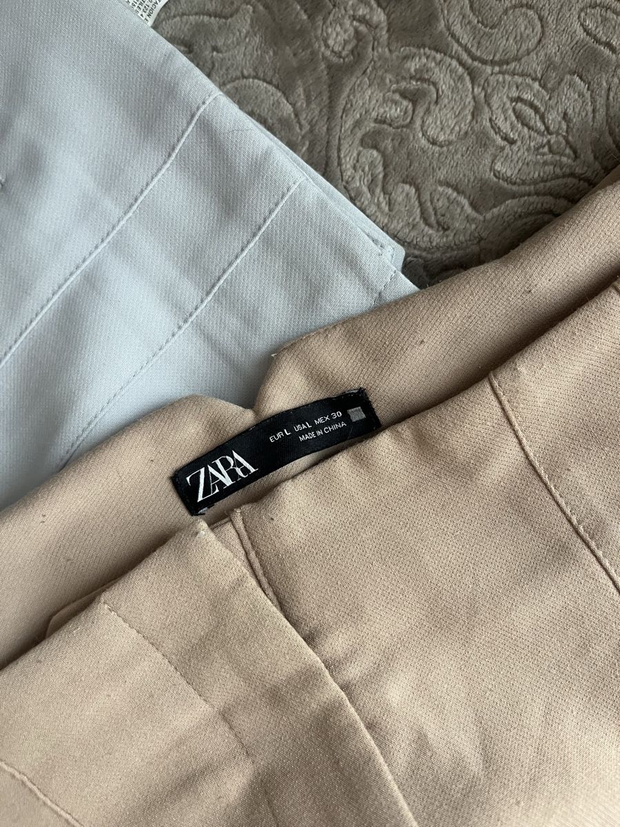 Zara Pantaloni: Pantalon beige et gris – Usato da Genève venduto da soraia.simao 2