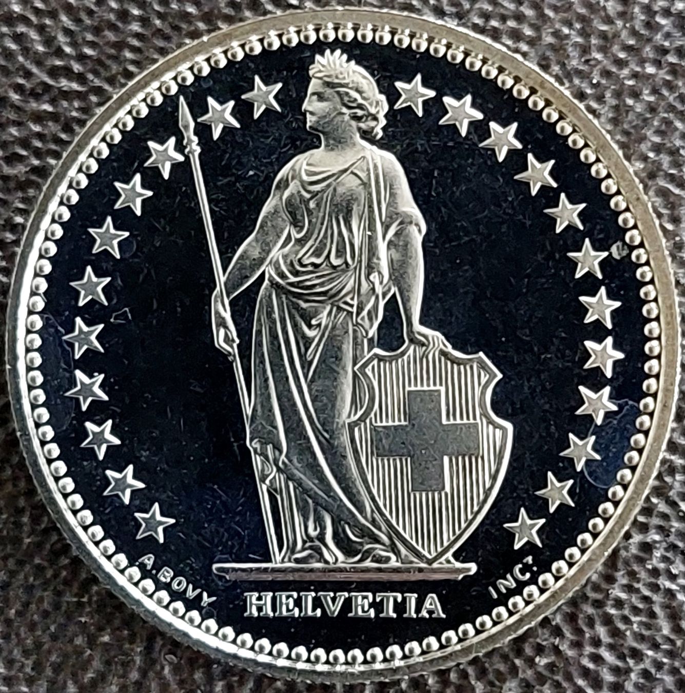 Tutti le monete: 1 Franken 1985 stgl. / aus Münzsatz – Nuovo (secondo la descrizione) da Arch venduto da coinsandmore 1