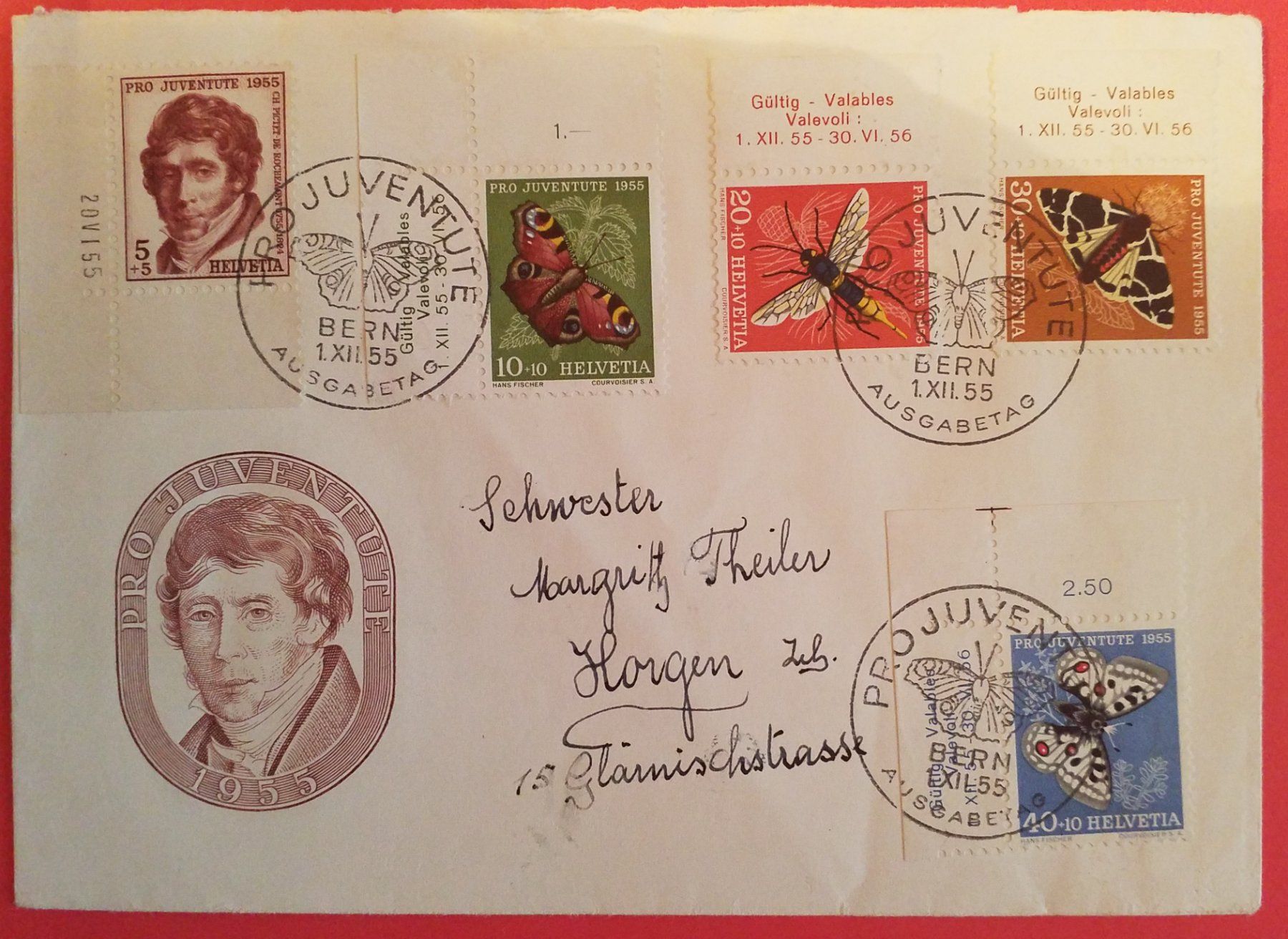 Tutti i francobolli: B269) 1955, Pro Juventute FDC Kt. 100.- – Nuovo (secondo la descrizione) da Baden venduto da Eggi