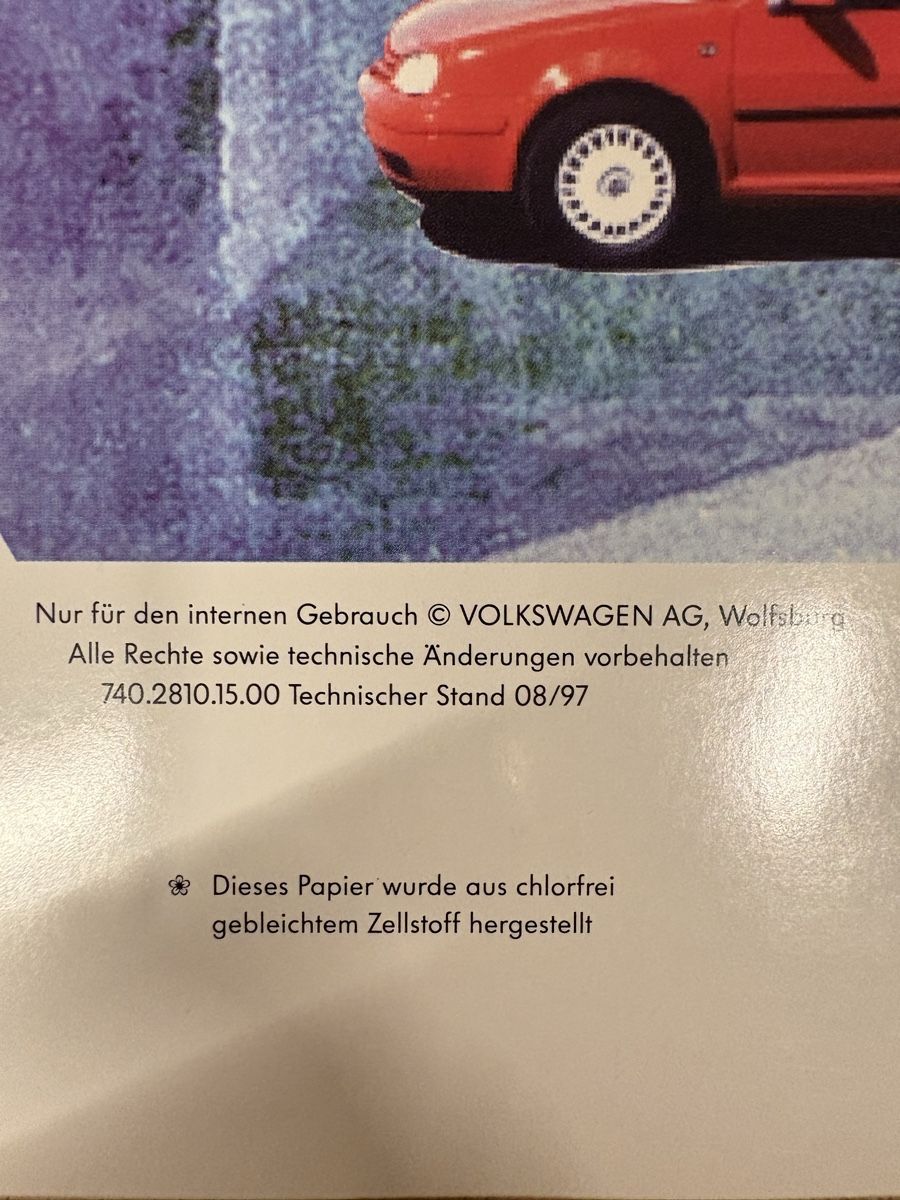 VW Documenti: VW Golf 4 Paket Prospekt Sammlung, 1998-99 – Usato da Freienstein venduto da Golfbueb 3