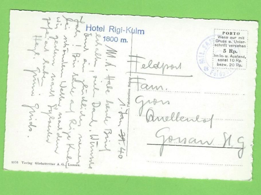 Cartoline postali: Rigi Kulm mit Glärnisch – Usato da Zürich venduto da t24_de 1