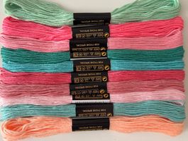 10x Stickgarn neu