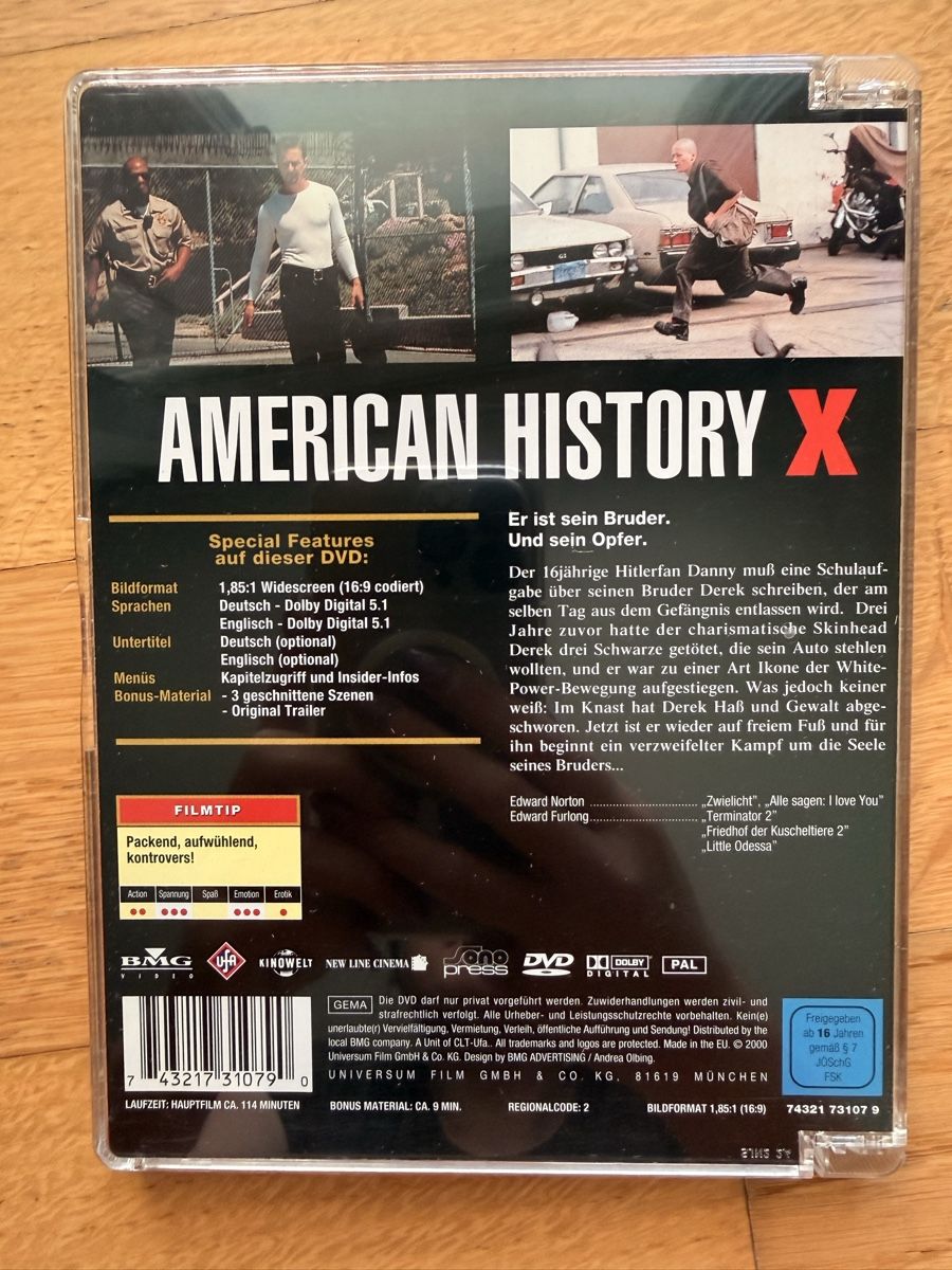 Tous les DVDs: American History X - DVD Widescreen Edition – D'occasion à Kölliken par nerdorado 1