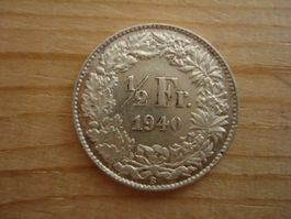 (S1)      1/2 Franken 1940 UNZ