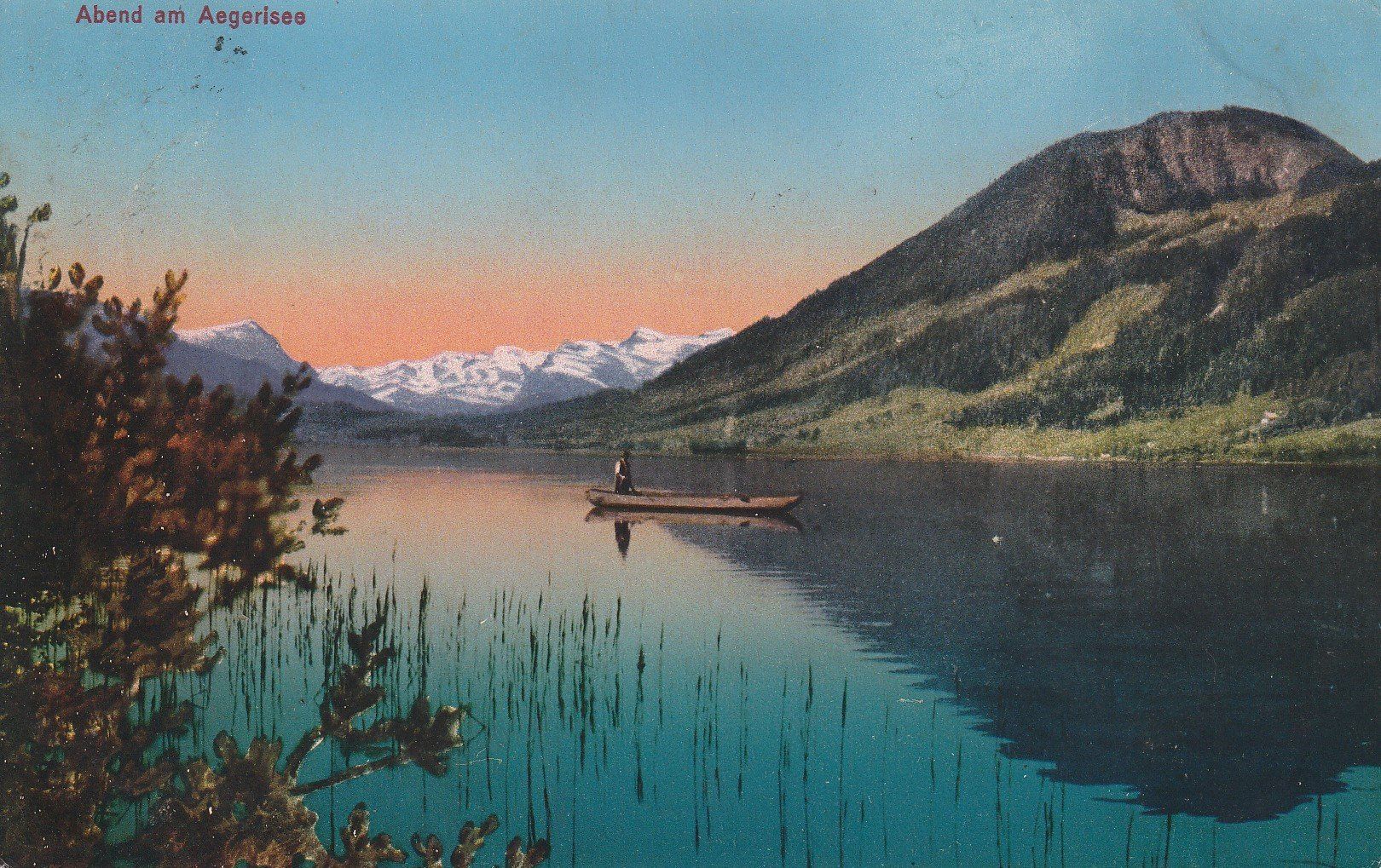 Cartoline postali: AK - Aegerisee - gel. 17.7.1925 – Usato da Fribourg venduto da schnalla92