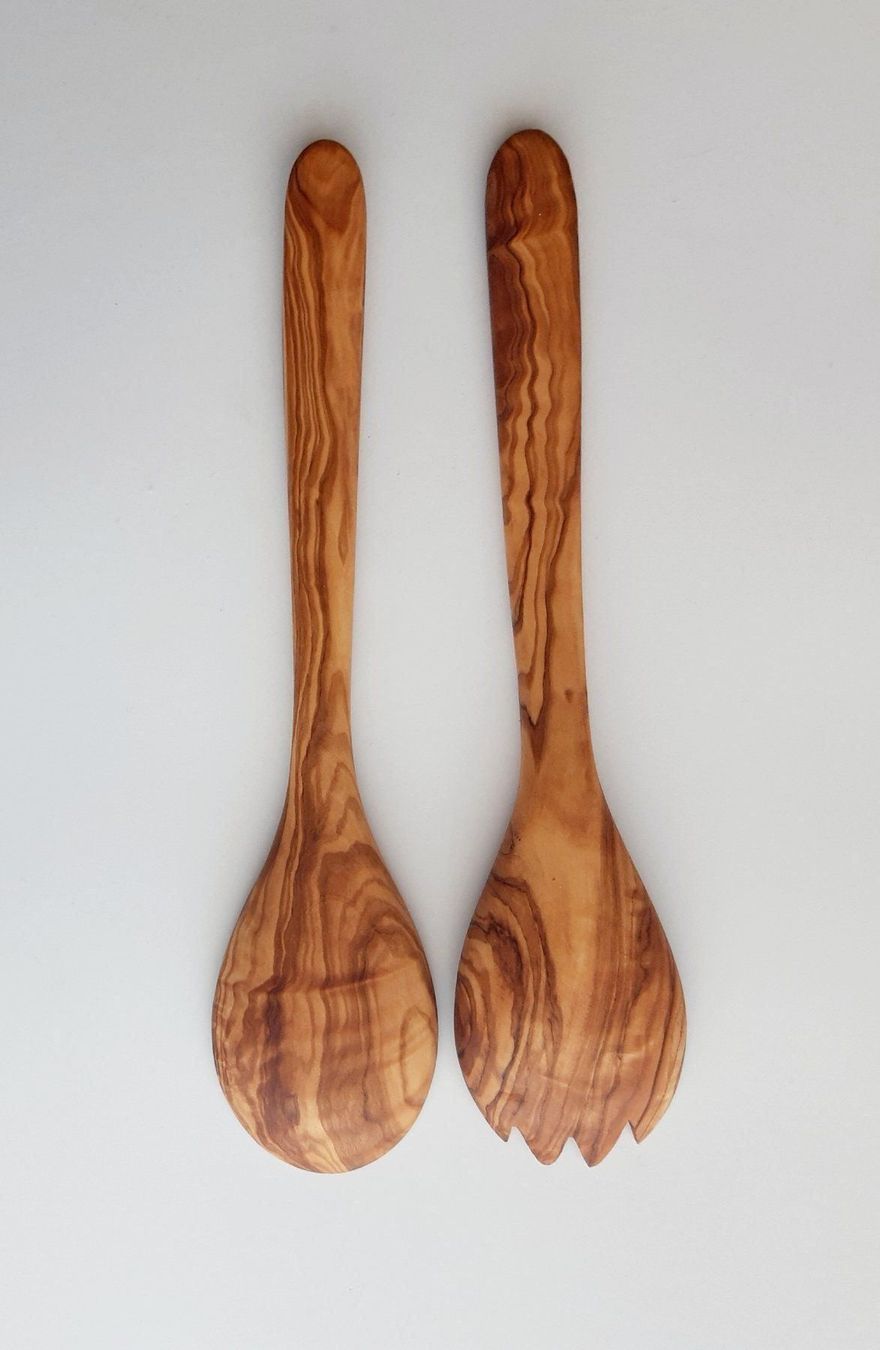 Set di posate: Olivenholz Salatbesteck – Nuovo e nell'imballaggio originale da Hüntwangen venduto da Elyha 1