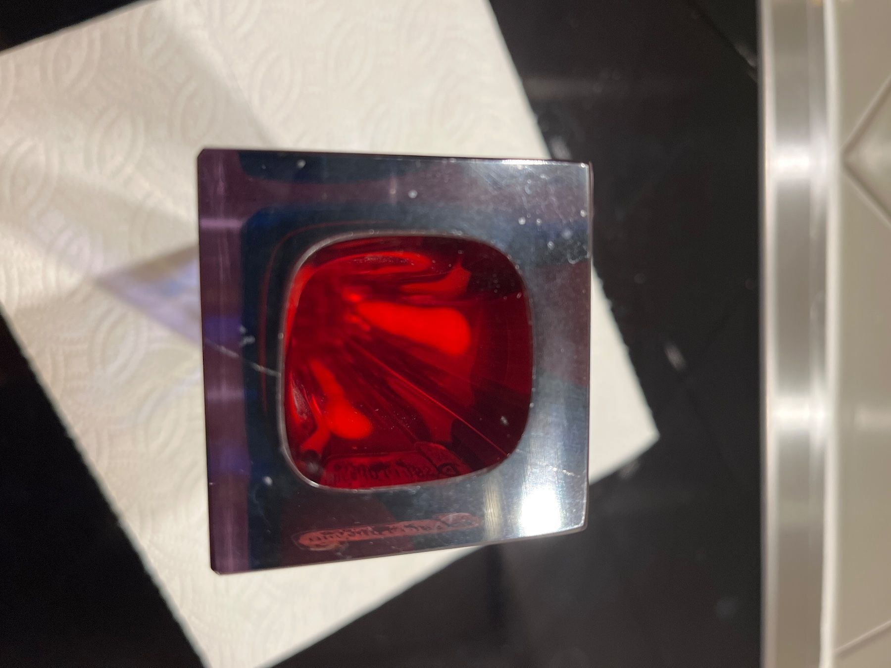 Murano Vasi & Recipienti: Murano Vase rot – Usato da Allschwil venduto da metalltisch 2