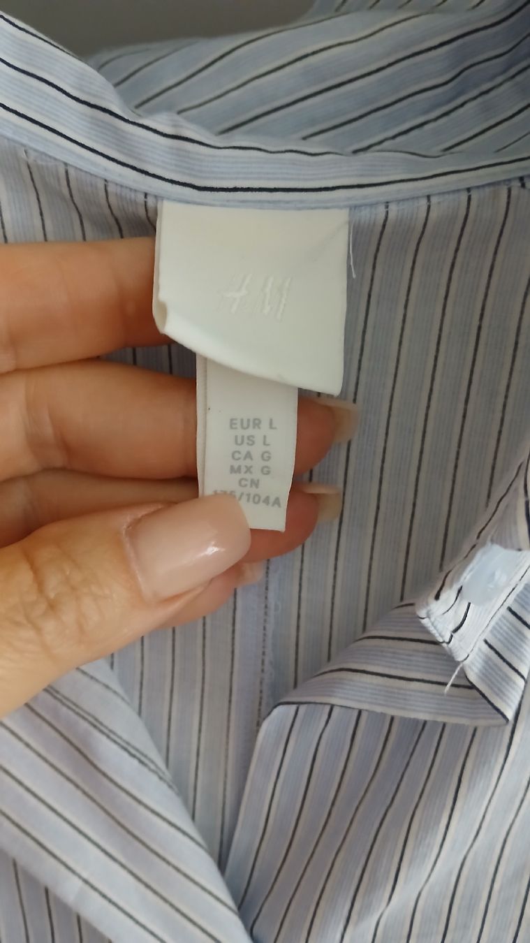 H&M Vestiti: Hemdkkeid hellblau, sehr lang, Gr L, H&M – Usato da Beinwil am See venduto da Superchance 2