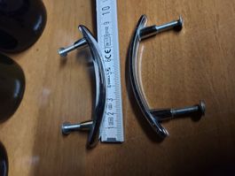 2 Metall Möbel Griff Schrank Chrom Eisenwaren
