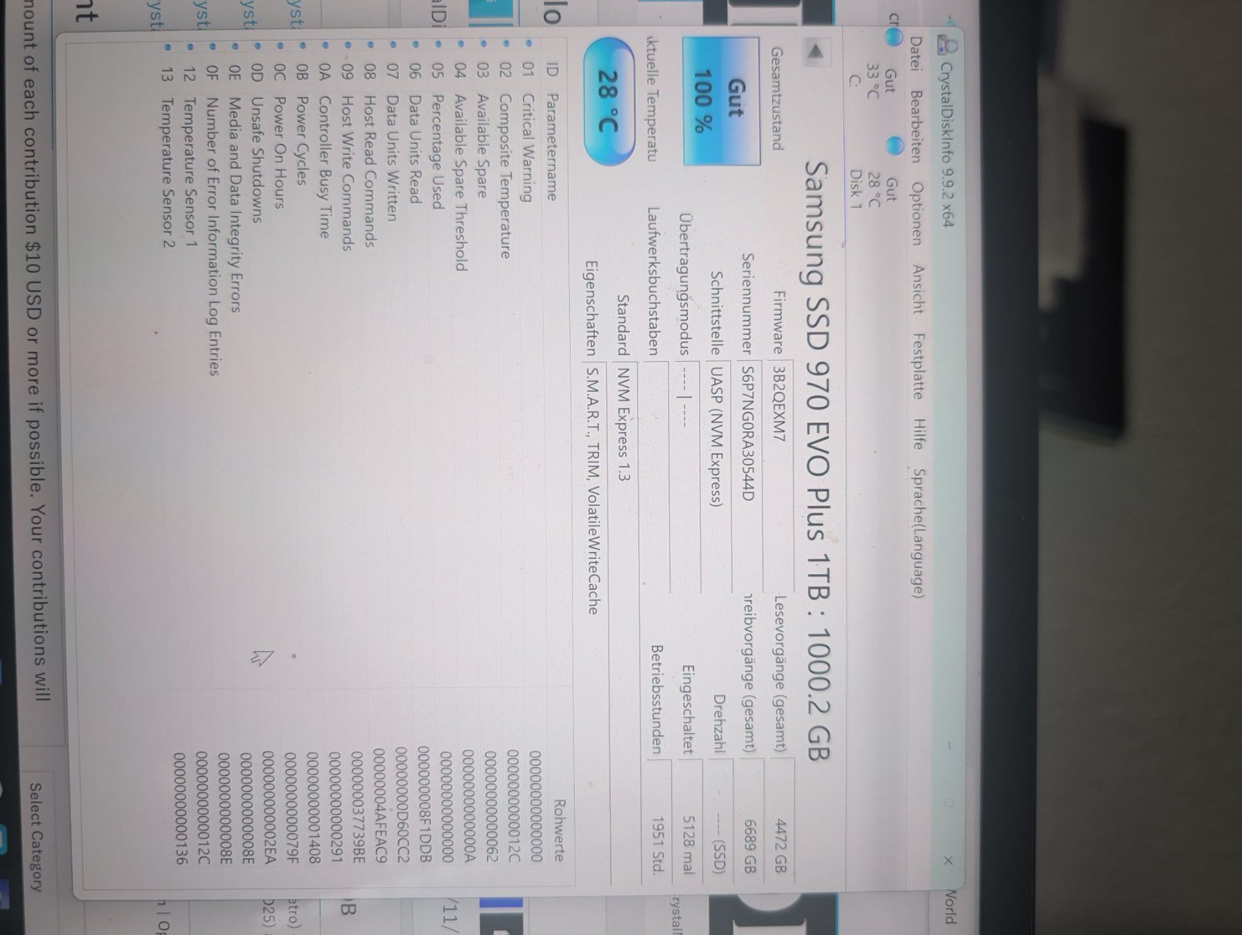Samsung Dischi rigidi: Samsung 970 EVO Plus NVMe M.2 SSD 1TB – Usato da Büttenhardt venduto da lin_gq5b 1