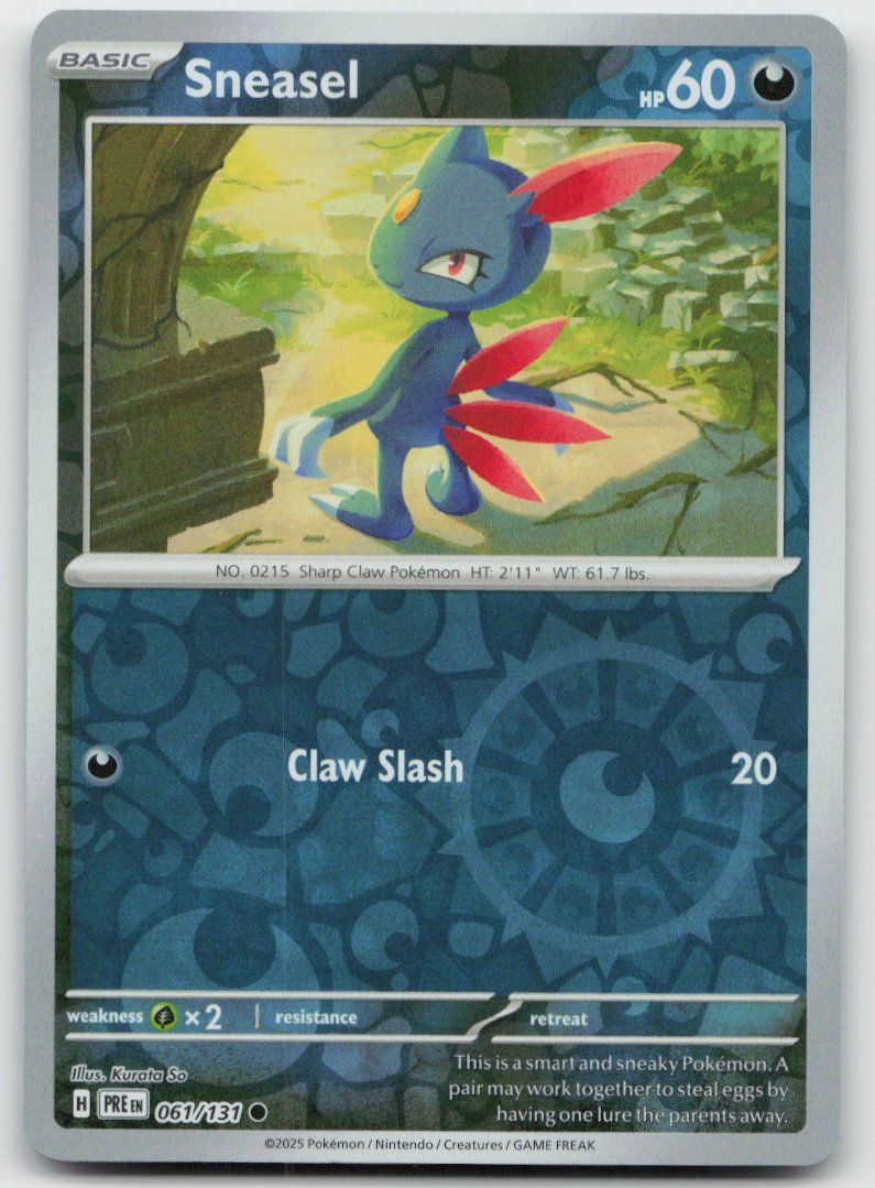 Pokémon Carte collezionabili: Pokemon Sneasel Reverse 061/131 PRE EN 2025 – Usato da Lugano venduto da VlaseCard