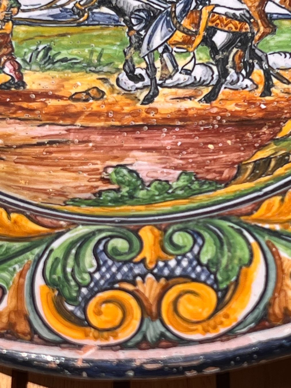 Teller: Vintage Spanish Don Quixote ceramic wall plate – Gebraucht aus Lausanne von NYC67 4