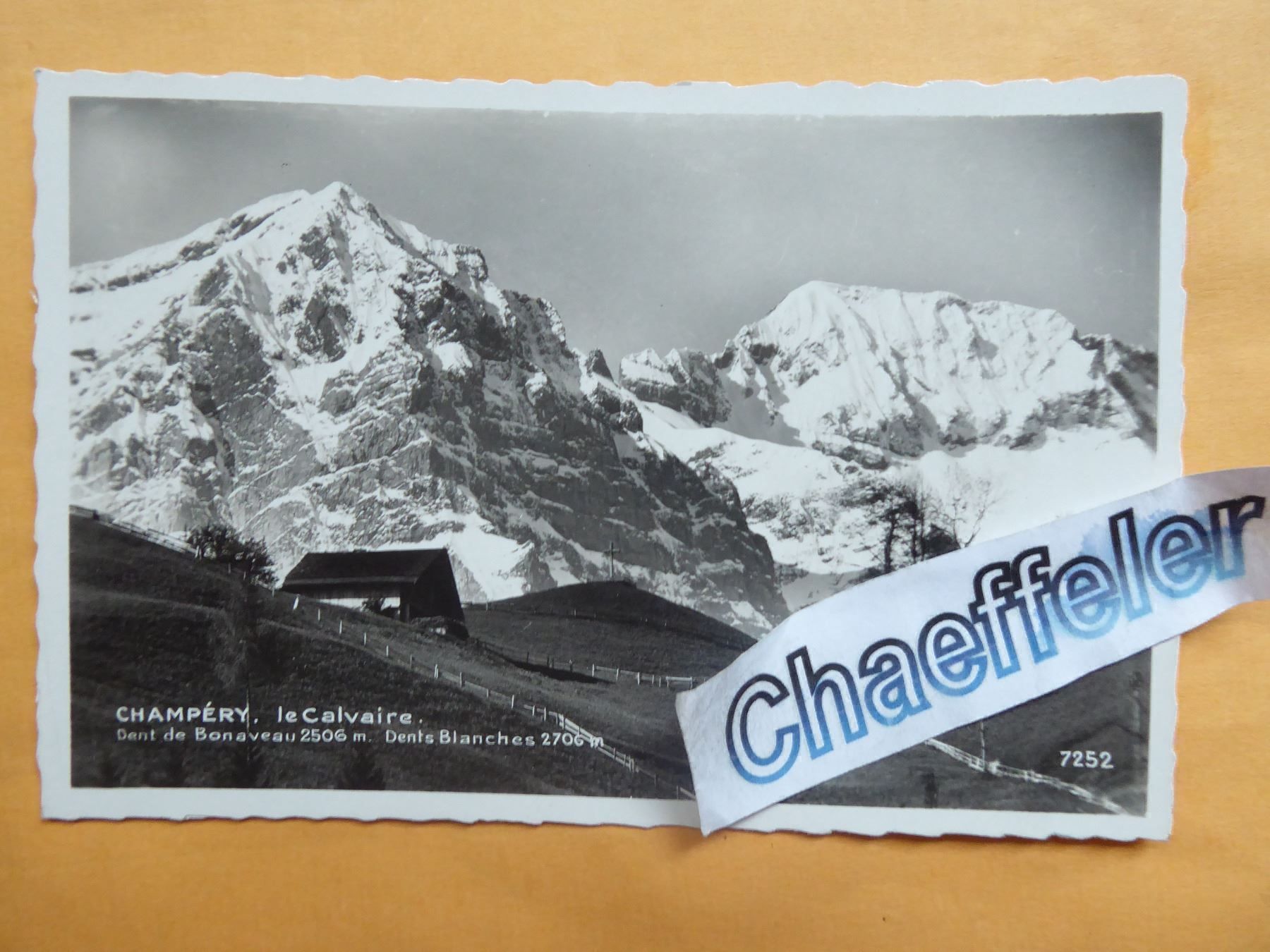 Ansichtskarten: 1935 Champéry. le Calvaire. – Gebraucht aus Zürich von Chaeffeler