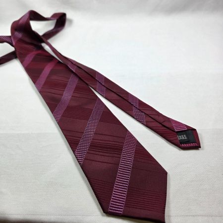 Royal Class Krawatte, bordeaux mit violetten Streifen