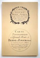Carte topographique Grande Route de Berne Genève Bel Pierre