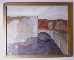 Ölbild Schloss Zwingen 1983 von Max Stocker