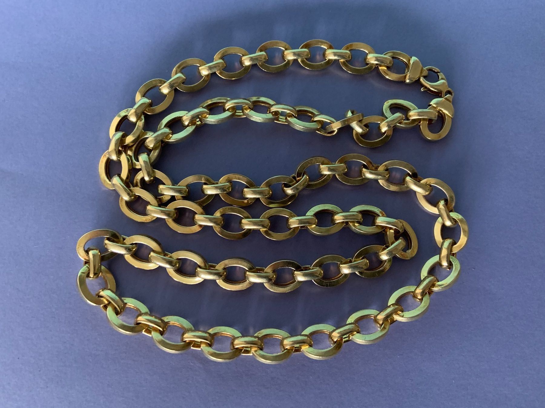 Catenine: Flachankerkette 90 cm silber/vergoldet – Usato da Dittingen venduto da Bijoubelle