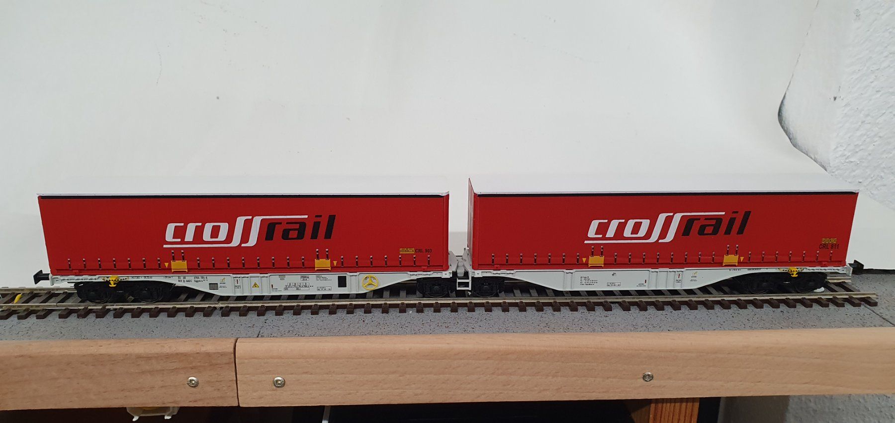 ACME Modelleisenbahnen: ACME 90099 AAE Sggmrss Doppeltragwagen, Container crossrail – Neu und originalverpackt aus Würenlos von juruth