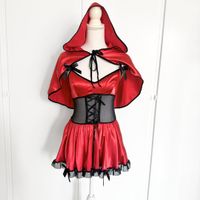 Costume Déguisement Chaperon Rouge & Noir - Taille S - NEUF