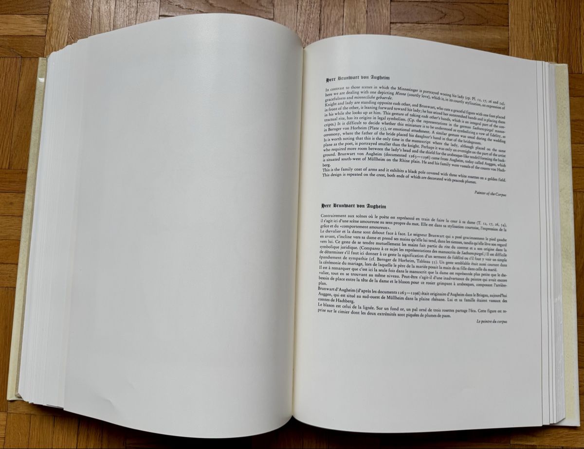 Libri: BUCH SÄMMTLICHE MINIATUREN DER MANESSE LIEDERHANDSCHRIFT – Nuovo (secondo la descrizione) da Lausanne venduto da joltei 7