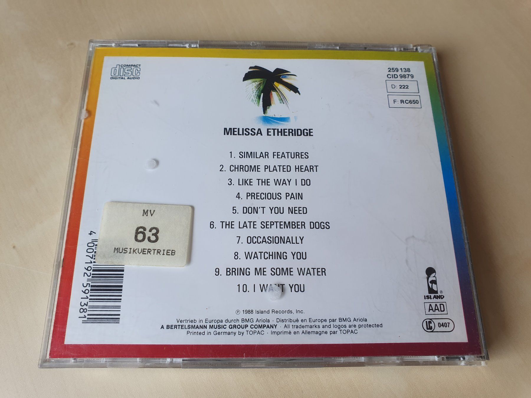 CDs: Melissa Etheridge – D'occasion à Stansstad par collectorsshop 1
