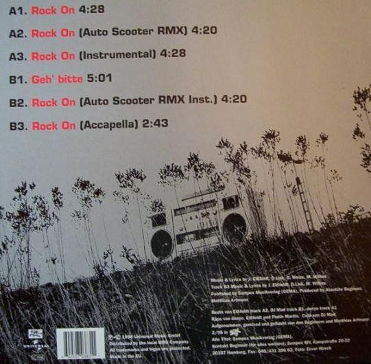 Dischi in vinile: Absolute Beginner ‎– Rock On / Geh' Bitte – Usato da Genève venduto da jim.k 1