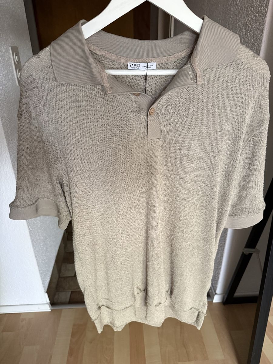 Magliette Polo: Oversized Polo Shirt - Beige, Gr. S – Nuovo e nell'imballaggio originale da Wallbach venduto da Nenex 1