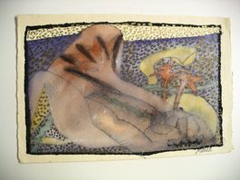 Marc JEKER 1982, EinladungsKarte orig. Aquarell