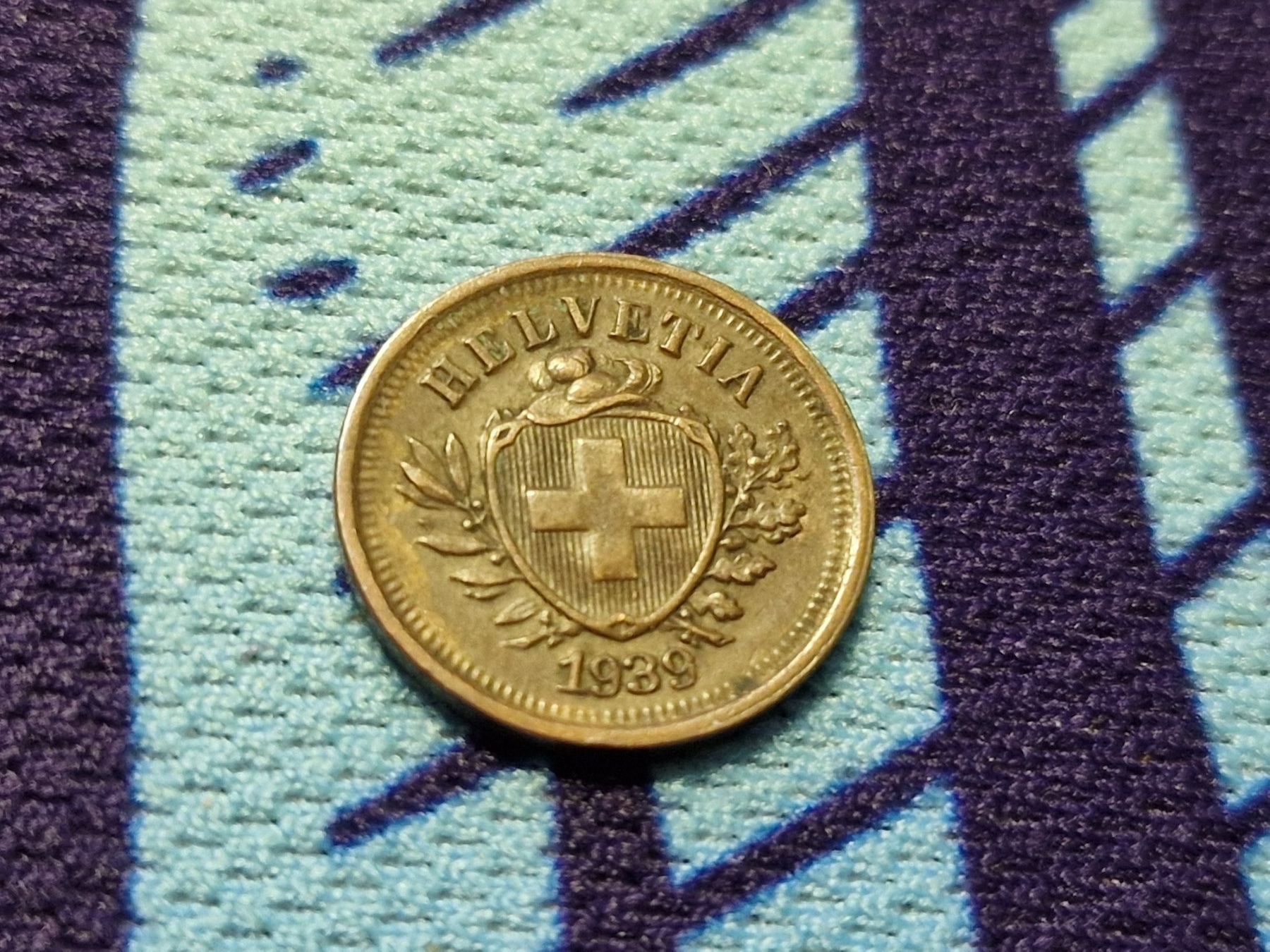 Alle Münzen: 1- Rappen 1939 selten. – Gebraucht aus Zürich von Moreira01 1