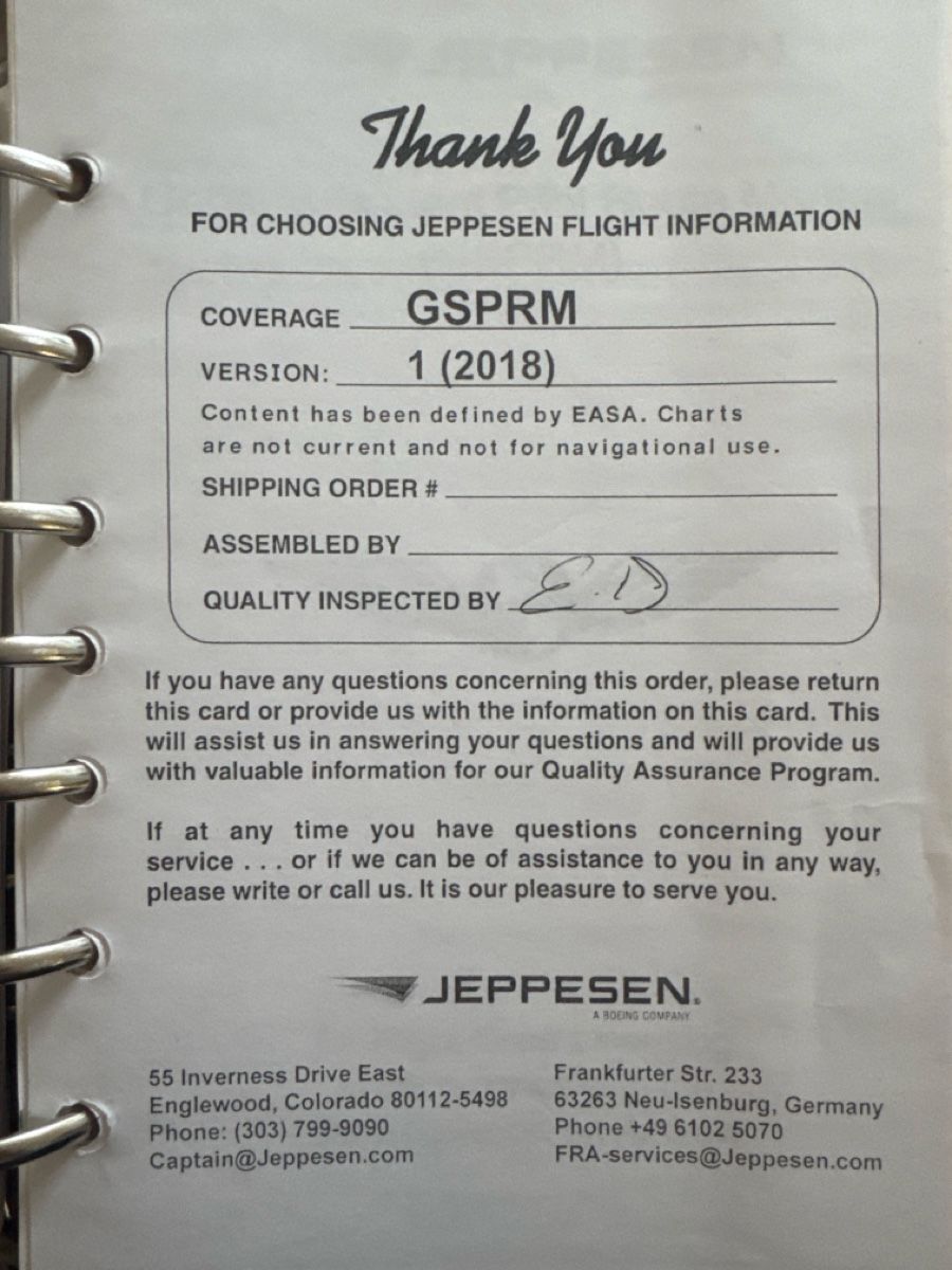 Libri: Jeppessen GSPRM Version 1 (2018) – Usato da Bern venduto da ces_Id6r 3