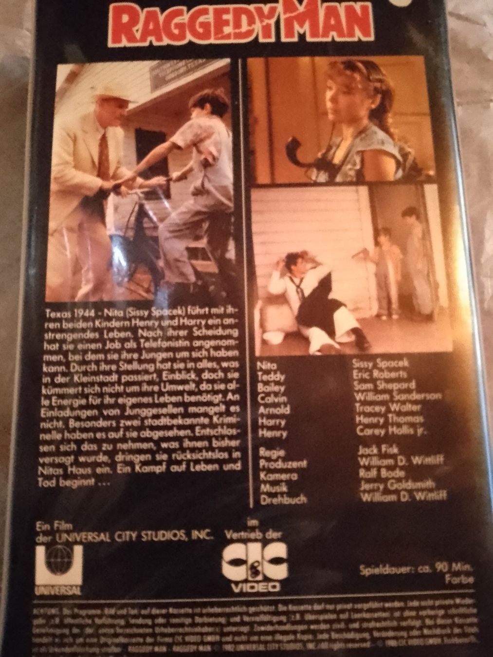 Tutti i VHS: Raggedy Man mit Sissy Spacek und Sam Shepard CIC VHS – Usato da Remetschwil venduto da Privatflohmi 4