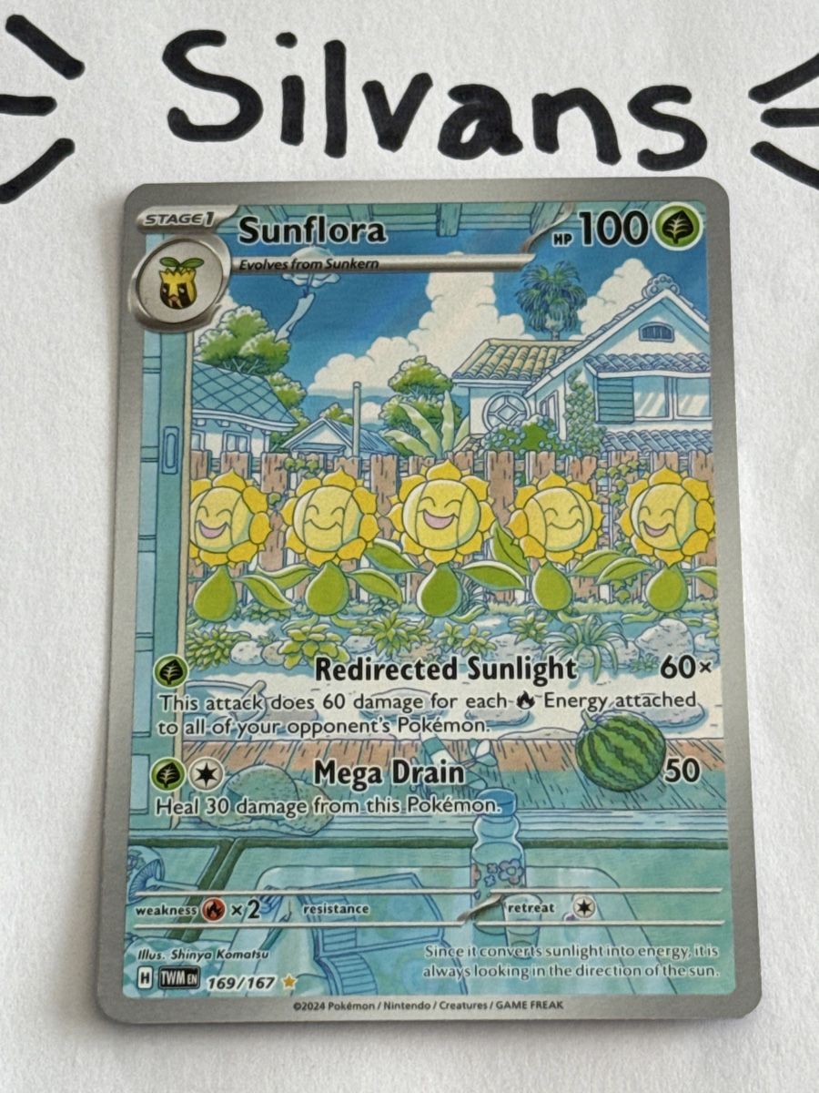 Pokémon Sammelbilder & Trading cards: Sunflora Illustration 169/167 Twilight Masquerade Englisch – Neu (gemäss Beschreibung) aus Wil SG von Silvans