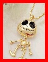 Skelett Totenkopf Halskette GOLD Schmuck Totenkopf Schädel