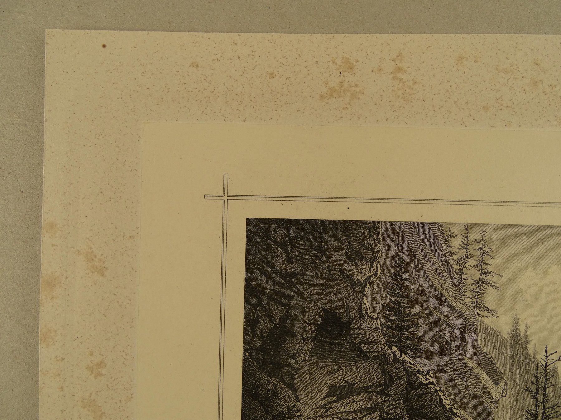 Incisioni: VIA MALA GRAUBÜNDEN, STAHLSTICH 1856 – Usato da Grüningen venduto da Kartensammler 5