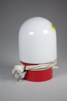 Vintage Space Age Lampe rot weiss 70er Jahre