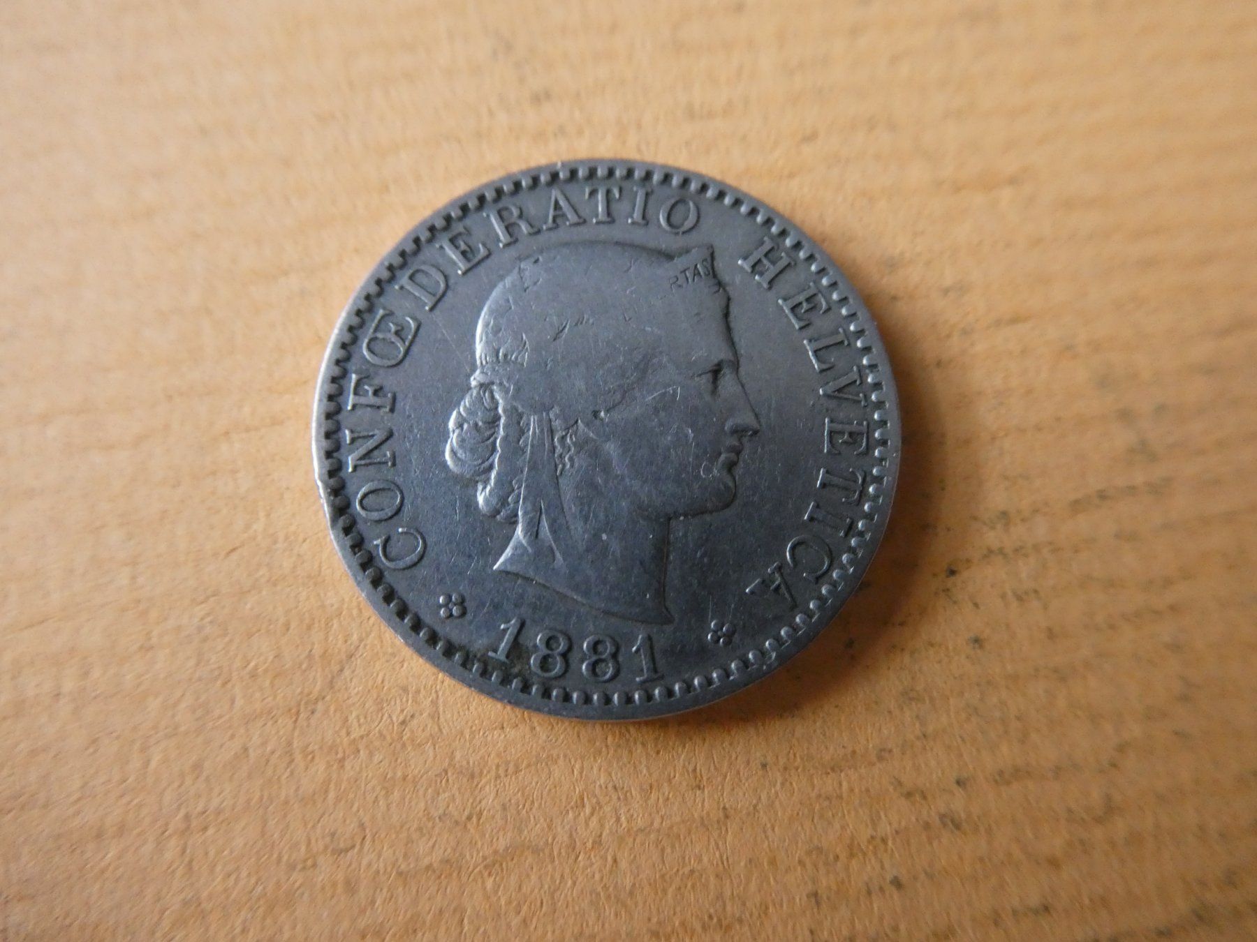 Toutes les monnaies: Schweiz 1881, 20 Rappen – D'occasion à Hinterforst par Rohusri