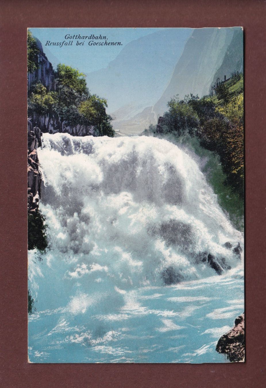 Cartoline postali: REUSSFALL bei Göschenen - 1912 – Usato da Pully venduto da nicecards-shop