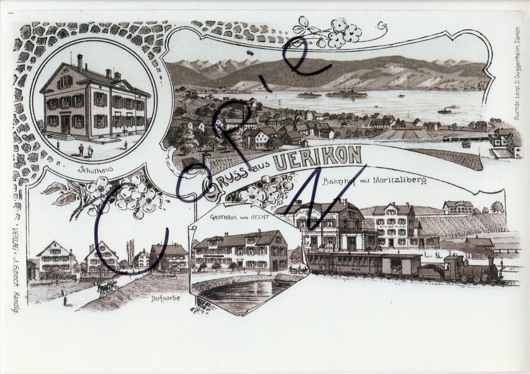 Cartoline postali: Gruss aus Uerikon – Usato da Fällanden venduto da Blausegelfliege