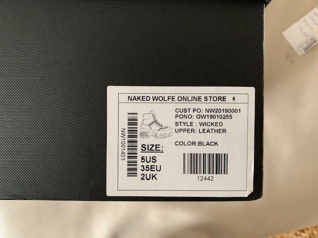 Scarpe da donna: NEUE Naked Wolfe SPIKE BLACK LEATHER – Nuovo e nell'imballaggio originale da gockhausen venduto da monette08 3