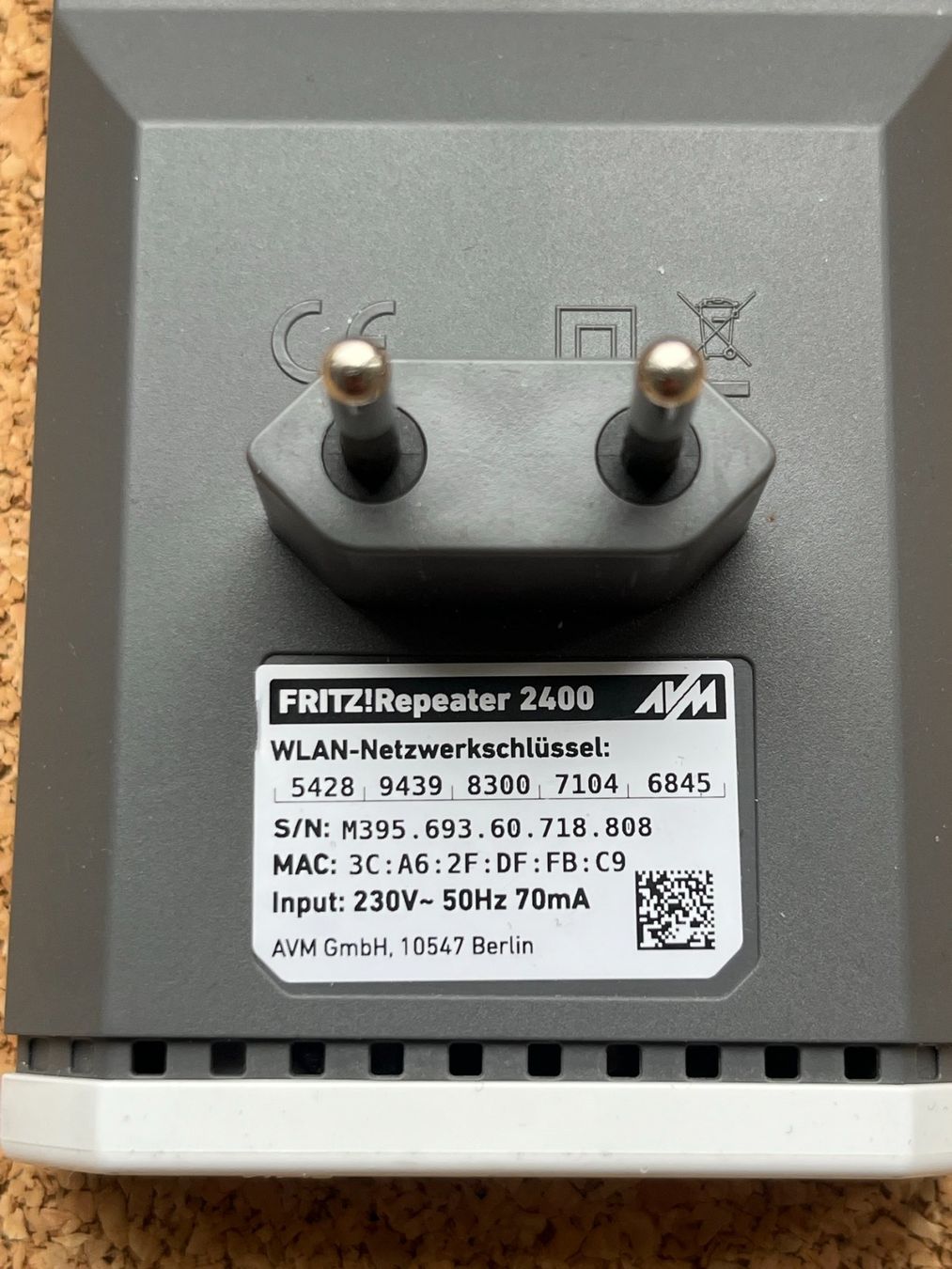 Avm Wlan: Fritz Repeater 2400 – Gebraucht aus Port von stefankessel 1