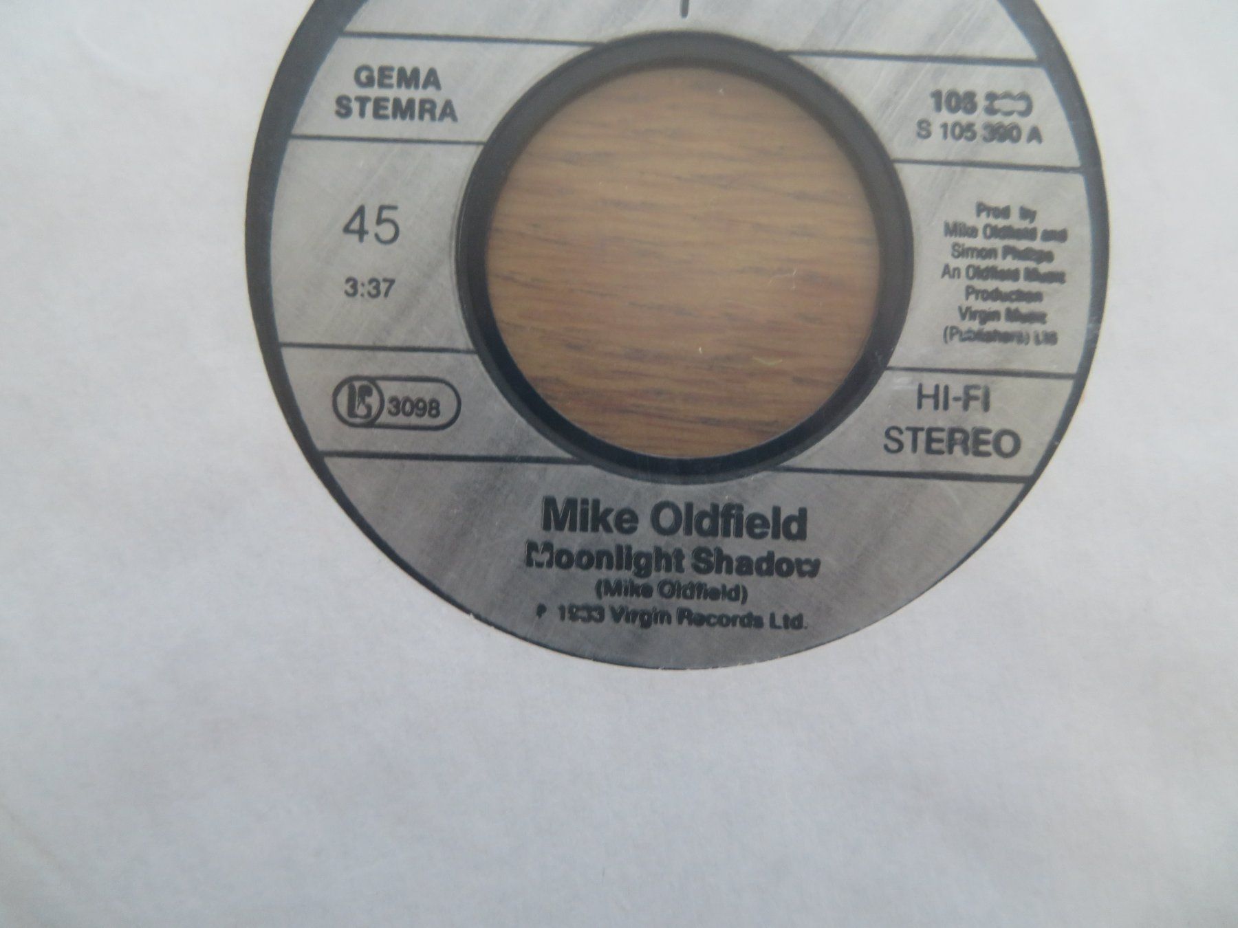 Dischi in vinile: Mike Oldfield - Rite of Man / Moonlight Shadow - Single – Usato da Zürich venduto da max_cp5f 1
