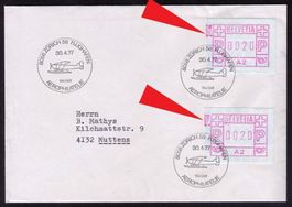 ATM A2_Abart "RECHTECKIGER FLECK OBEN LINKS"_ 2x !