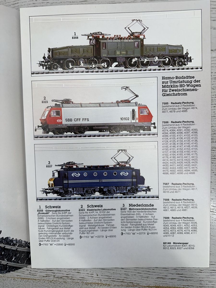Märklin Modellini di ferrovie: Märklin Boschüre HAMO 1984 – Usato da Lupsingen venduto da New-Haven 1