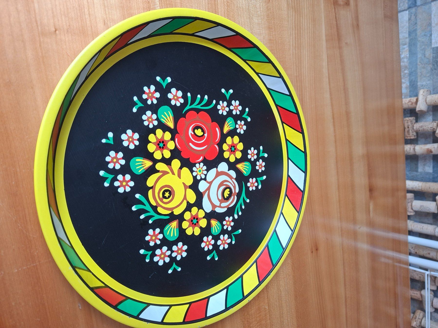 Piatti: Blechteller mit Blumenmuster farbig Durchmesser 30 cm gut... – Usato da Ehrendingen venduto da CHMEX 3